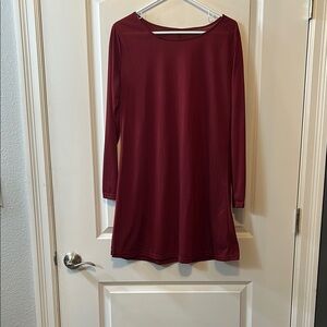 Burgundy Long Sleeve Dress size s